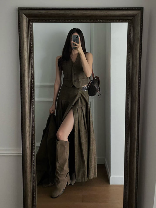 Suede Western Slouchy Knee-High Boots | 復古麂皮牛仔堆堆靴
