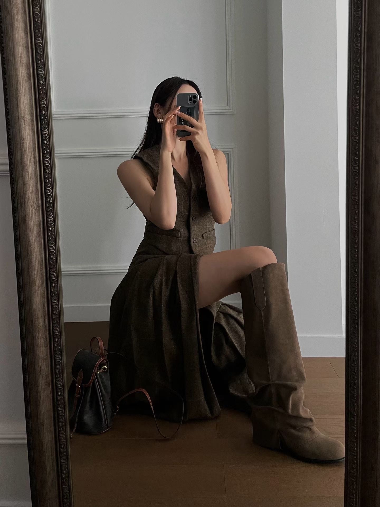 Suede Western Slouchy Knee-High Boots | 復古麂皮牛仔堆堆靴